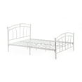 Hodedah Complete White Metal Bed, Multiple Sizes