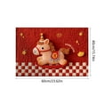thumbnail image 3 of Weloille Year of the Horse Red Entryway Floor Mat 1.31'x1.97', Non-Slip Backing Absorbent Washable Welcome Mat, Stain Resistant Festive Rug for Entrance Hallway Front Porch, 3 of 6