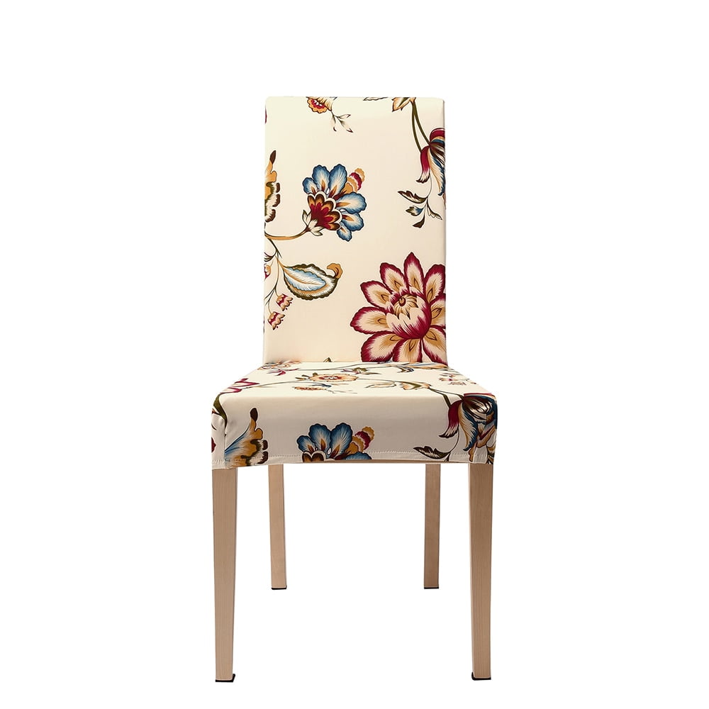 MeAddHome Floral Print Dining Chair Covers Home Dining Room Wedding