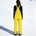 thumbnail image 4 of Womens Snow Bibs Waterproof Insulated Snow Bib Overalls Winter Warm Windproof Snowboard Pants Outdoor Ski Jumpsuit Yellow 3XL, 4 of 7