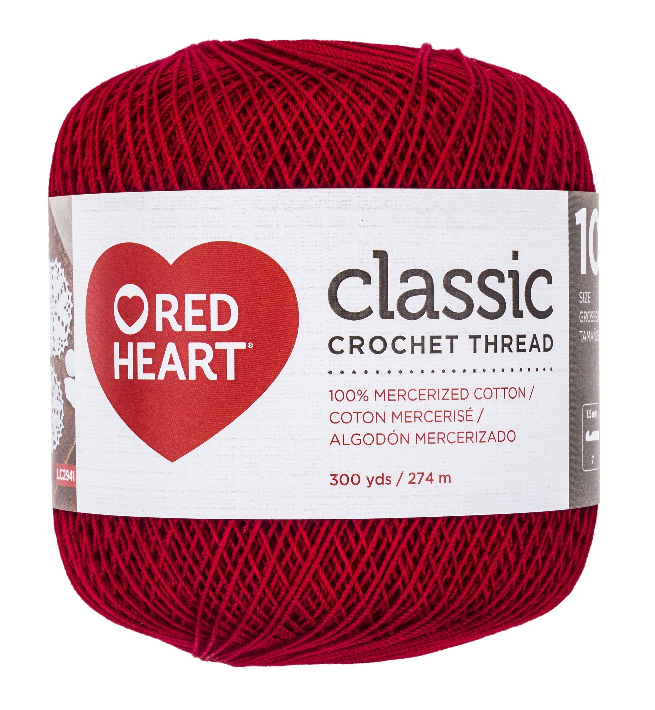 Red Heart® Classic Red Cotton Yarn, 300 Yds Size 10