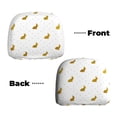 thumbnail image 6 of Kdxio Gold Rabbit Pattern Print 2 Piece Car Head Rest Covers Set Auto Front/Rear Seats Headrest Cover Universal Fit Most Cars,Sedan, SUV, 6 of 9