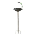 thumbnail image 2 of Baño de pájaros de metal para decoración de jardín exterior, comedero para pájaros resistente e independiente con base de estaca de 3 puntas para pati, 2 of 8
