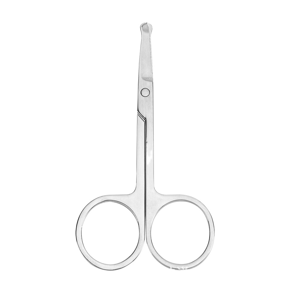 3.46" Premium Nose Hair Scissors, Curved Safety Blades with Rounded Tip