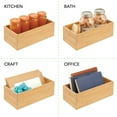 thumbnail image 5 of mDesign Bamboo Kitchen Organizer Storage Bin - Natural, 5 of 8