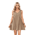 thumbnail image 1 of Vestido Mini Sin Mangas Color Caqui XL, 1 of 7