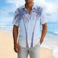thumbnail image 5 of Cllios Men's Hawaiian Shirt Summer Tropical Print Holiday Tops Loose Fit Cuban Collared Short Sleeve T-shirts Casual Button Down Bowling Shirts XS-5XL, 5 of 5