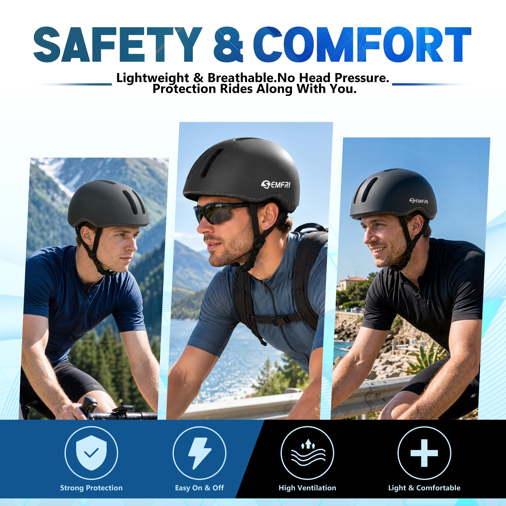 Semfri Adult Bike Helmet Road Cycling Protection photo 7
