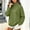 Army Green, variant on IUYRTFE Women's Solid Color High Neck Sweatshirt Long Sleeve Casual Pullover Top with Front Pocket
