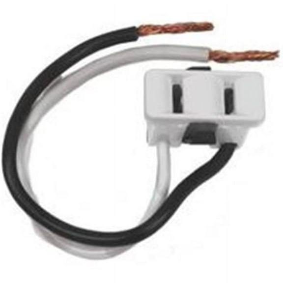 Outlet 2 Prong Wht 2 Wire Lead 61015