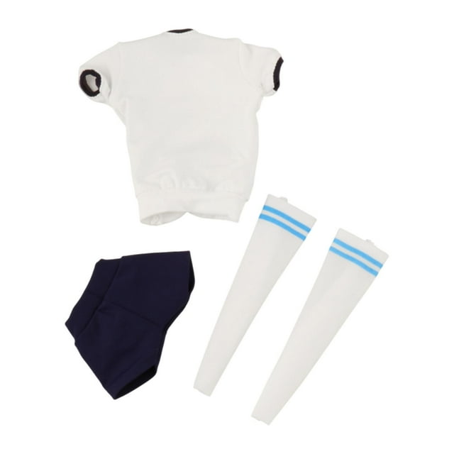 Figura de acción a escala 1/6, ropa hecha a mano de manga corta y pantalones cortos, estilos japoneses, moda informal, Mini para figuras de acción de Azul Corte holgado