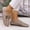 Khaki, variant on Women's Plus Size Vintage Faux Leather V-Cut Flats, Retro Slip On Comfortable Casual Shoes for Summer Black 42