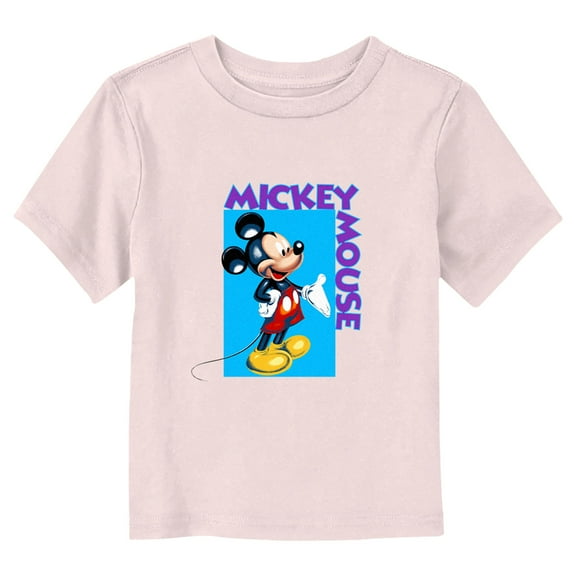 Toddler's Mickey & Friends Glossy Mickey  Graphic Tee Light Pink 5T