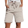 thumbnail image 2 of MYAOYI Womens Drawstring Muslin Shorts Loose Fit Gauze Summer Bottoms, 2 of 7