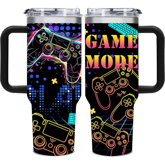 Gamer Gifts Gaming Gifts Gamer Gifts for Men Gamer Tumblers Gifts for Gamers Mens Gifts for Birthday Gaming Mugs Gaming Stuff Gamepad Game Lover Gifts for Boys Teen Gamer Cup 40oz