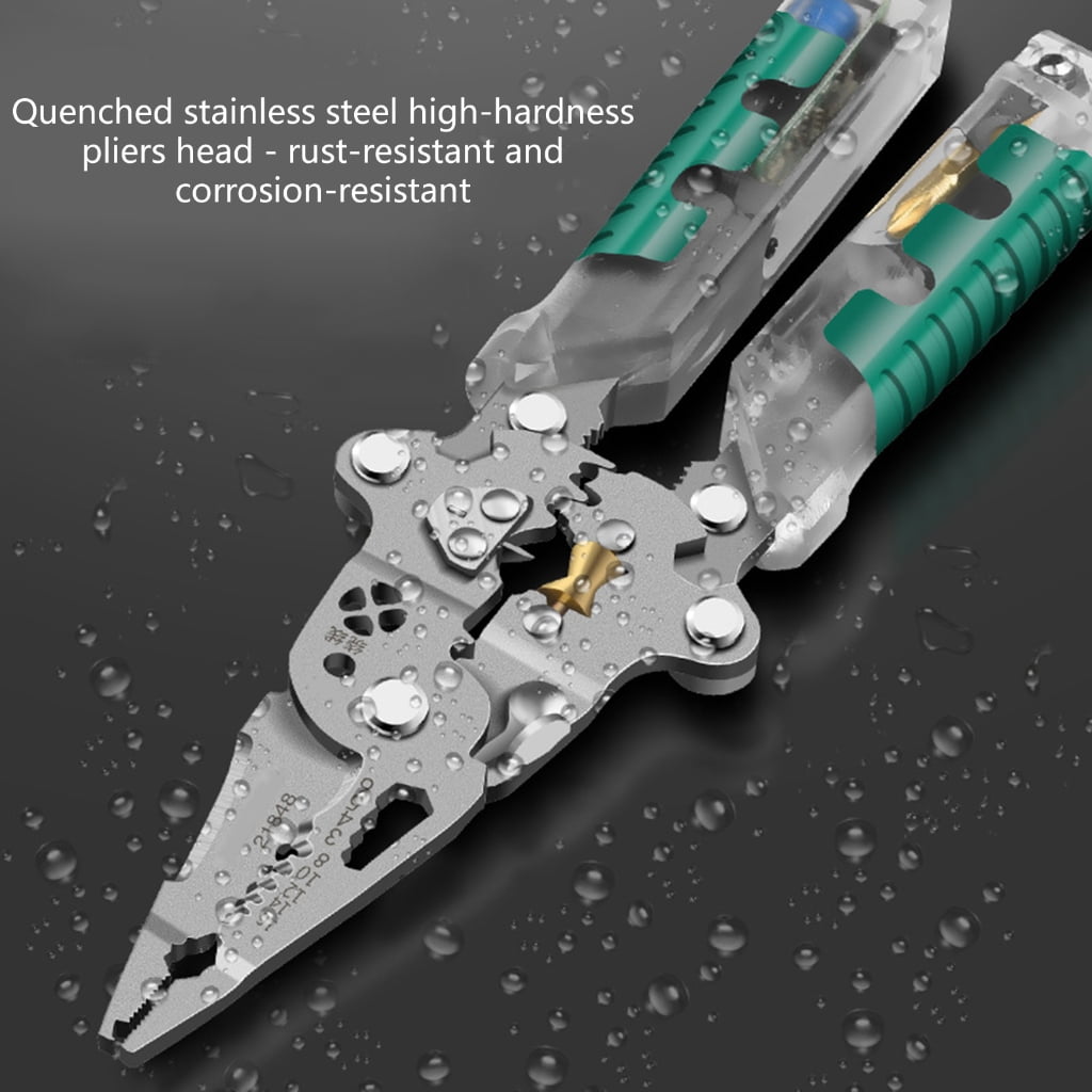 Multifunctional Folding Wire Stripper With Voltage Tester And 5 Rolls Insulation Tape Portable Design For Electrical Repairs