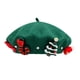thumbnail image 3 of Gorro de de Navidad, gorro de fieltro de invierno, gorro de pintor francés para mujer, sombrero para Festival, regalo de cumpleaños, fiesta de Verde Yinane  Boina cálida, 3 of 8