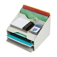 thumbnail image 5 of Mind Reader Desktop Organizer, Vertical File Holder, Paper Trays, Office, Plastic, 12.5"L x 11.75"W x 9.5"H, Beige, 5 of 7