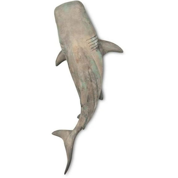 Mercana Willa Large Wall-Mountable Gray Resin Whale Shark Sculpture
