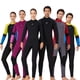 thumbnail image 5 of Traje de húmedo Traje de cuerpo completo para hombres y mujeres Actividades deportivas de agua de una pieza en agua fría para snorkeling Surfing Spearfishing Woman / Wine Red XL Scienceny OD017131-35, 5 of 7