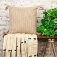 thumbnail image 2 of Parkland Collection Transitional Stripes Brown Square 18" x 18" Pillow, 2 of 6