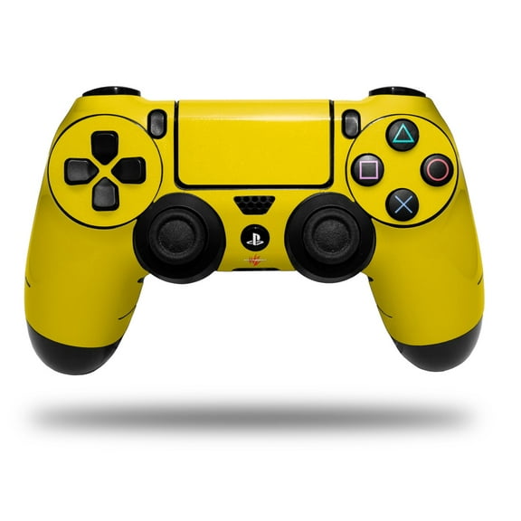 Skin Wrap for Sony PS4 Dualshock Controller Solids Collection Yellow (CONTROLLER NOT INCLUDED)