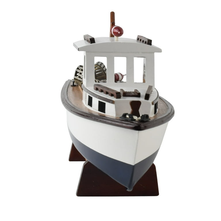 Assembled Model Lobster Boat Wooden Fishing Ship Nautical Coastal
