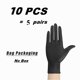thumbnail image 1 of Typpkmm Nitrile Gloves, Black Disposable Work Gloves, Powder- Latex , 5 Mil Thick, Black 10PCS, 1 of 7