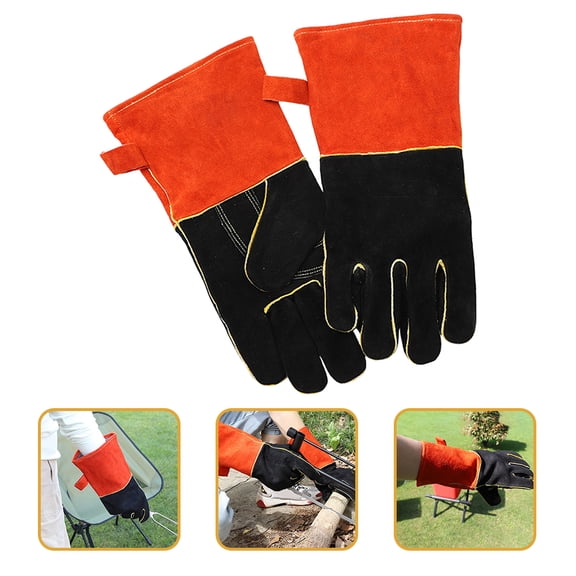 GOOHOCHY  Camping Accessories Cooking Outdoor BBQ Gloves Heat Resistant