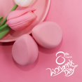 thumbnail image 2 of Esponja de maquillaje BEAKEY juego de 2 esponjas de belleza rosas sin látex, 2 of 5