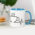 thumbnail image 4 of CafePress - Coffee Heartbeat - 11 oz Ceramic Mug - Novelty Coffee Tea Cup, 4 of 6