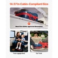 thumbnail image 5 of KFFKFF Ride-on Luggage, 26 L Capacity, 18-Inch Toddler Carry-On with Wheels, Adjustable Strap, Lightweight Kids Suitcase for Ages 3+, Blue & White, 5 of 9