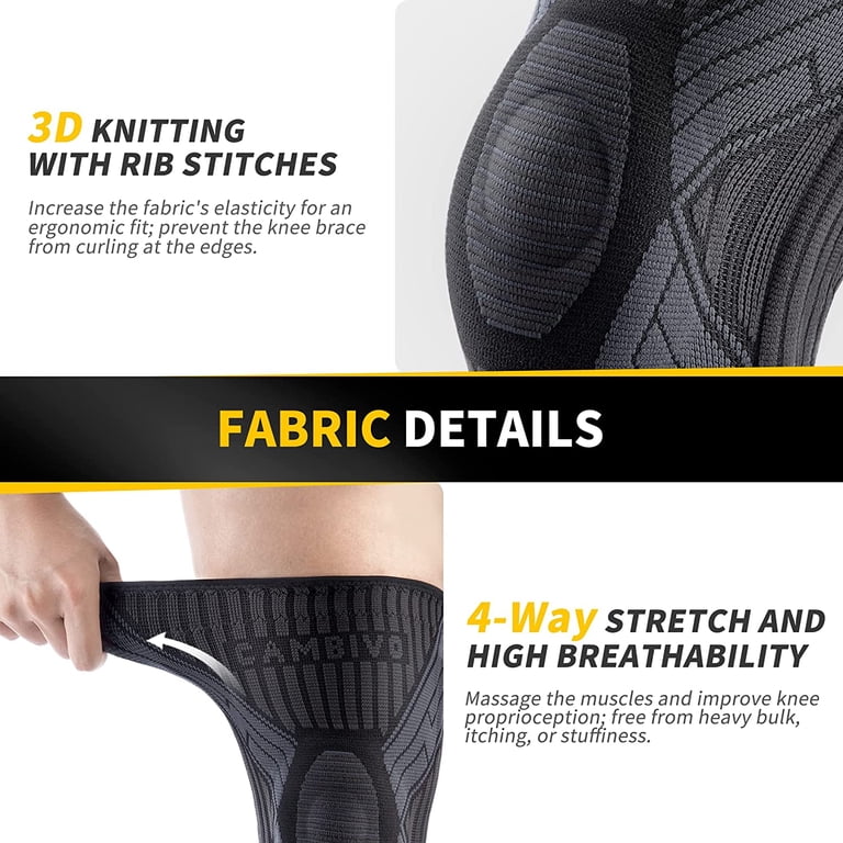 Cambivo Knee Brace XL, Compression Support with Gel Pad photo 5