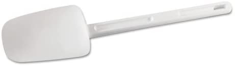 White 9 1/2 in Includes one each. Rubbermaid Commercial Spoon-Shaped Spatula 