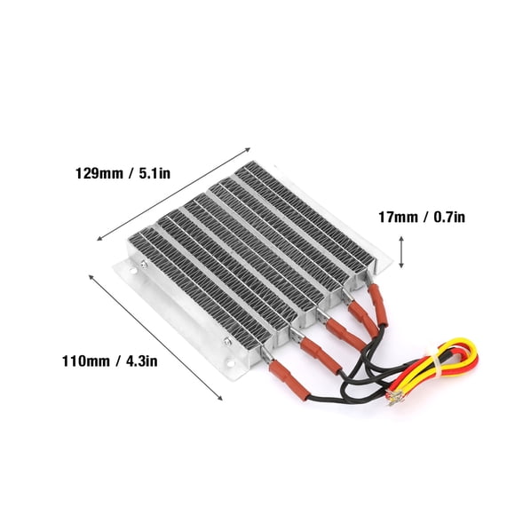 Ripple PTC Heating, 1000W Ripple  Heater Housing Constant Temperature PTC Ripple Heating Plate Air Heater with, Space Heater Replacement Parts