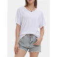 thumbnail image 3 of Women's Casual V-Neck T-Shirt - Short Sleeve Loose Fit Top, Breathable Summer Tee, 3 of 6