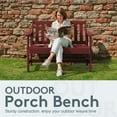 thumbnail image 6 of SERWALL Outdoor Bench for 2-Person, Weather-Resistant HDPE with Aluminum Reinforcement, Supports 660 lbs, Comfortable Seating for Patio, Garden, and Porch, 6 of 13