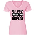 thumbnail image 3 of Inktastic Eat, Sleep, Muay Thai, Repeat Women's V-Neck T-Shirt, 3 of 5