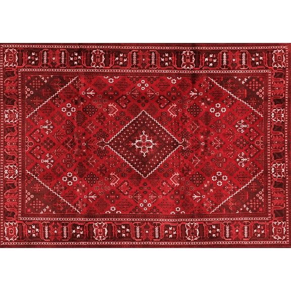 Ahgly Company Indoor Rectangle Persian Red Traditional Area Rugs, 5' x 7'