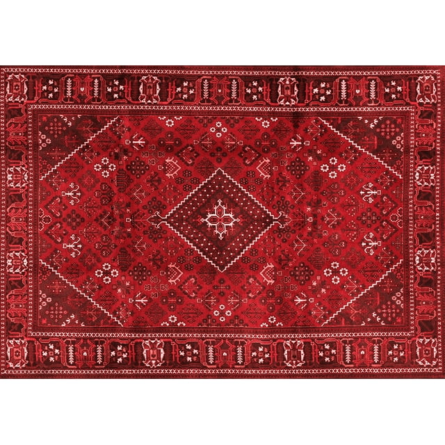 Ahgly Company Indoor Rectangle Persian Red Traditional Area Rugs, 2' x 4'