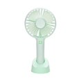 thumbnail image 1 of Ventilador portátil de mano MACHAO USB RECARGABLE con BATERÍA base para hogar oficina dormitorio y viajes al aire libre verde, 1 of 5