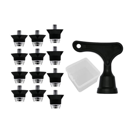 FEAMOS 12Pcs Universals Aluminum Alloy Football Shoe Studs Replacement Soccer Cleats Football Boot Spikes For Soccer Shoes