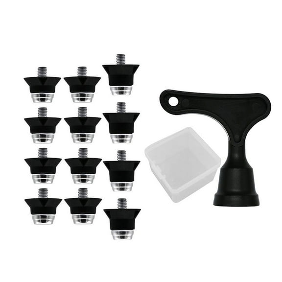 FEAMOS 12Pcs Universals Aluminum Alloy Football Shoe Studs Replacement Soccer Cleats Football Boot Spikes For Soccer Shoes