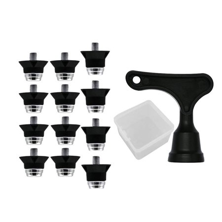 FEAMOS 12Pcs Universals Aluminum Alloy Football Shoe Studs Replacement Soccer Cleats Football Boot Spikes For Soccer Shoes