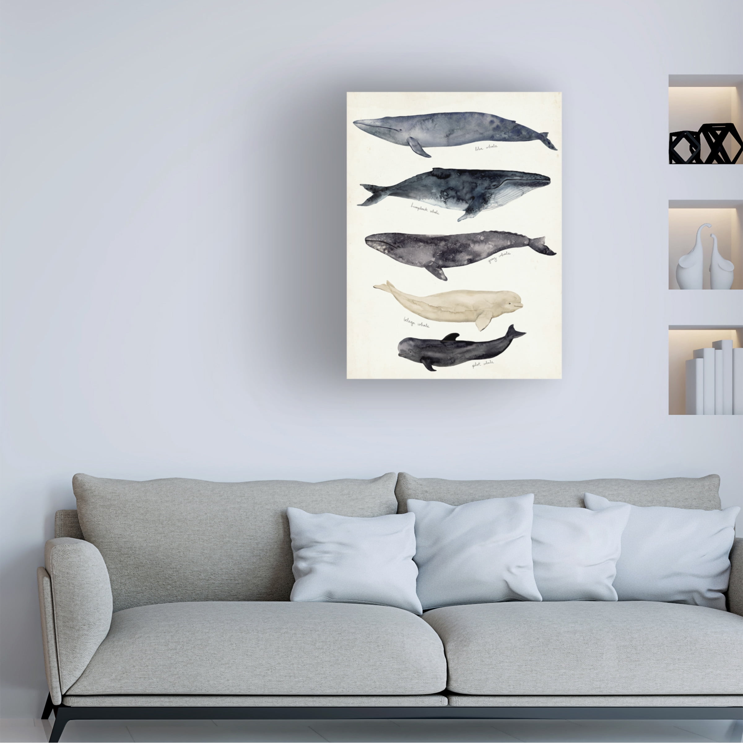 Victoria Barnes 'Whale Chart II' Canvas Art