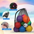 thumbnail image 6 of GSE Games & Sports Expert 6 Pack 30" x 40" Extra-Large Mesh Drawstring Shoulder Bag, Mesh Sport Equipment Bag Perfect for Sport Ball,Beach Trips,Swimming,Camping Gear,Outdoor Travel - Black, 6 of 7