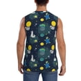 thumbnail image 4 of Lsque Space and Animals Print Men's Cotton Blend Sleeveless Muscle Shirts (S-3XL)- Moisture Wicking, Odor Protection, UPF 30+,3X-Large, 4 of 8