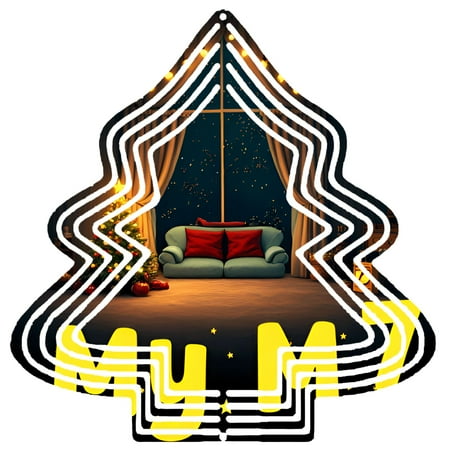 Metal Hanging Christmas Tree-Shaped Wind Decorations – Festive Garden Spinners with Star Patterns for Yard and Garden Decor Metal Hanging Christmas Tree-Shaped Wind Decorations – Festive Garden Spinners with Star Patterns for Yard and Garden Decor