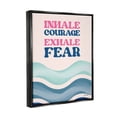 thumbnail image 3 of Stupell Industries Inhale Courage Exhale Fear Motivational Typography Sentiment Graphic Art Jet Black Floating Framed Canvas Print Wall Art, Design by Ilene Segal, 3 of 5