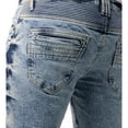 thumbnail image 6 of RAW X Mens Skinny Fit Moto Jeans, Light Blue Wash, 30X30, 6 of 7
